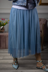 Tulle Maxi Skirt Marinea Blue