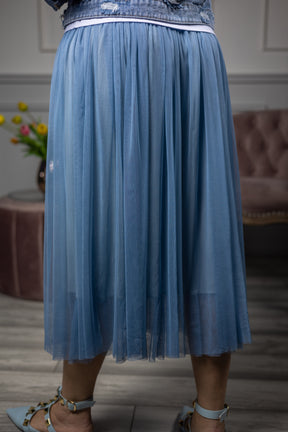 Tulle Maxi Skirt Marinea Blue