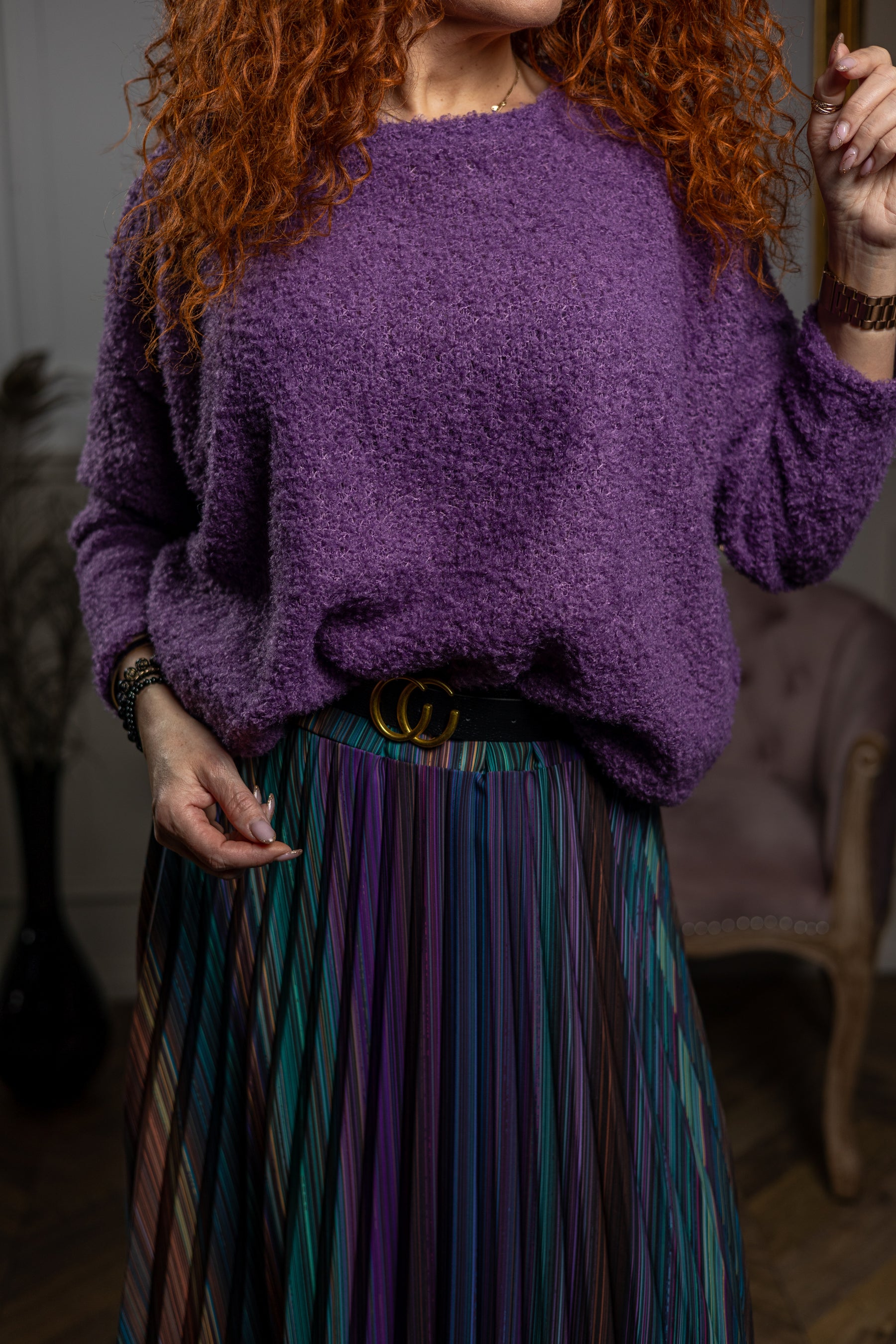 Bouclé Jumper My Teddy Purple