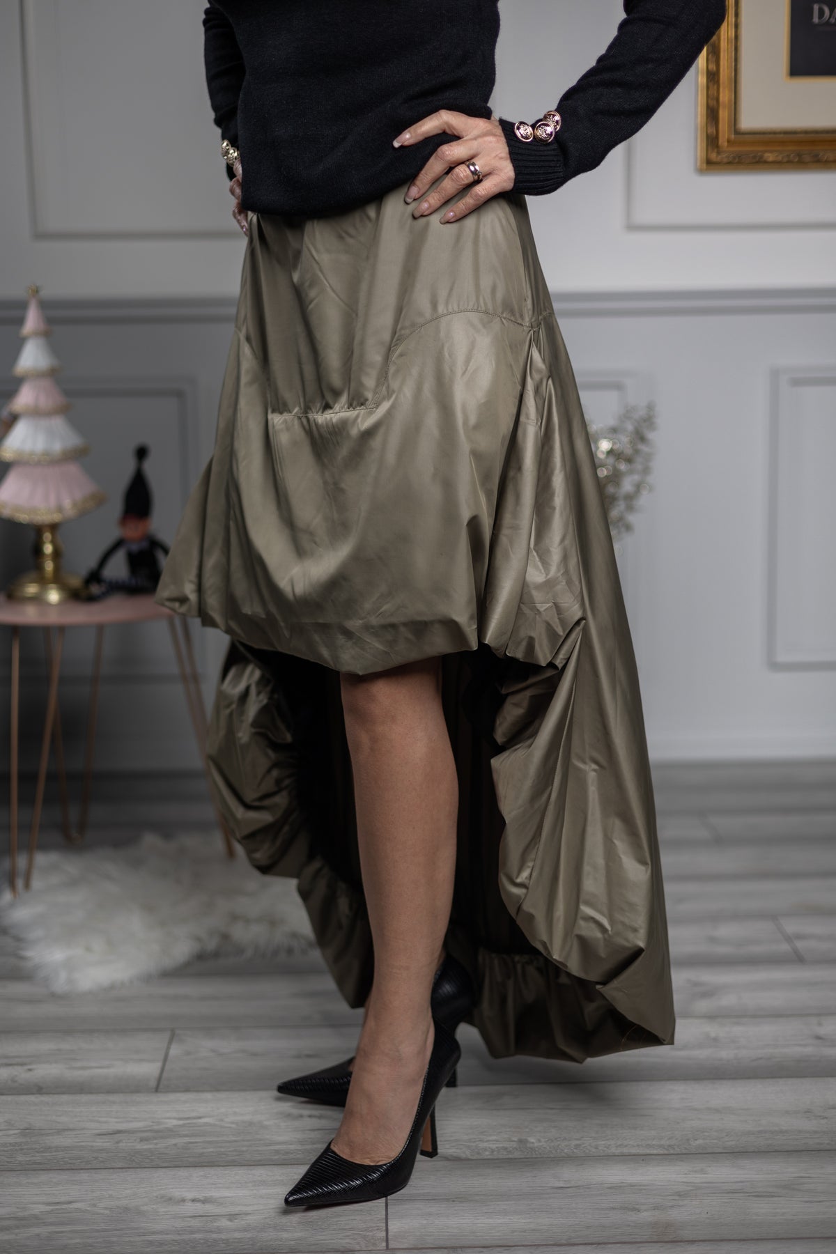 Asymmetrical Maxi Skirt Cleo Khaki