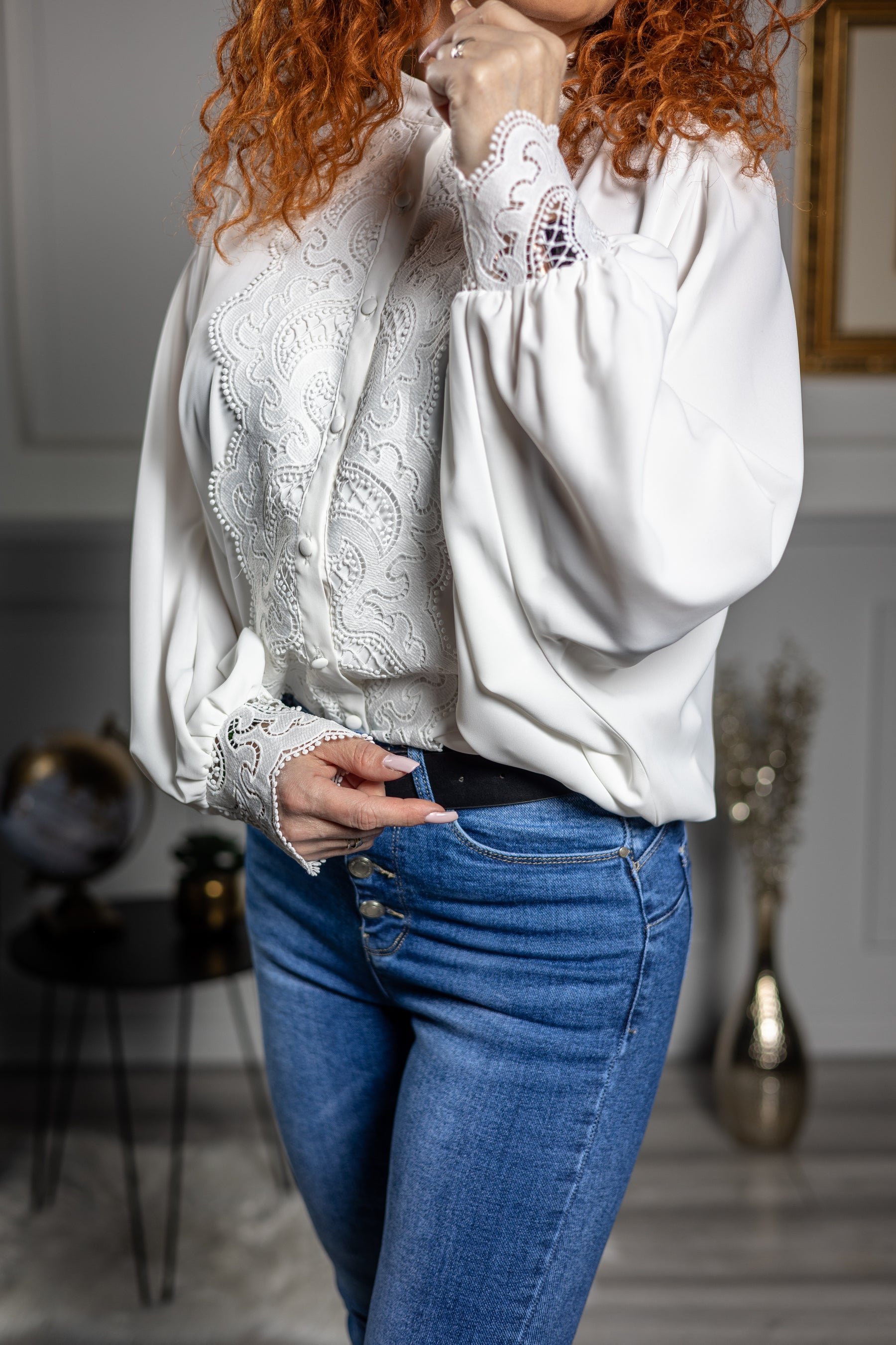 Front Lace Blouse Angel White 🤍 🤍