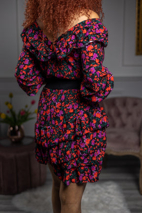 Floarl Print Dress Florentina Fuchsia