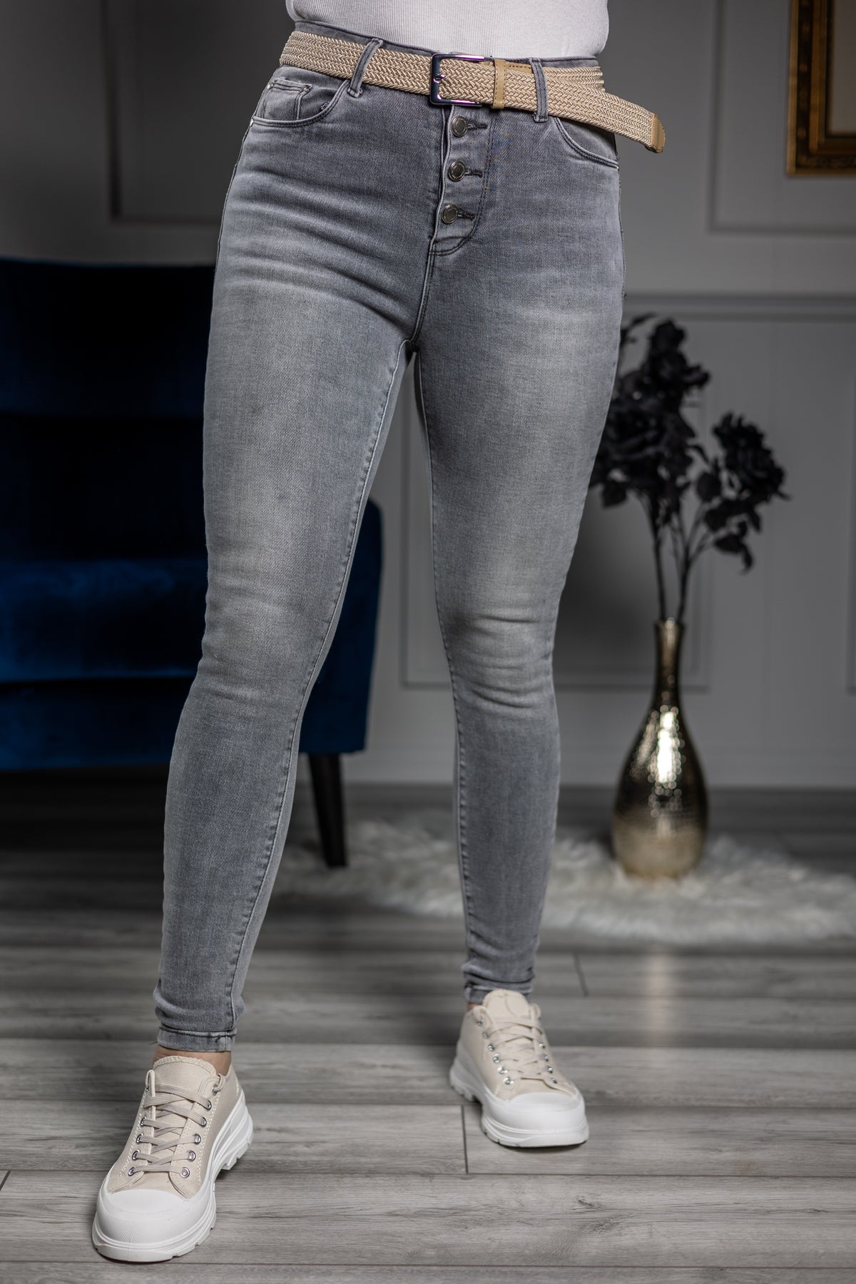 Soft Stretchy Jeans Mario Grey