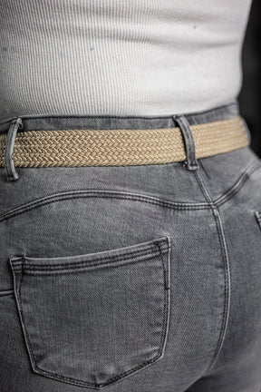 Woven Elastic Belt Bene Beige